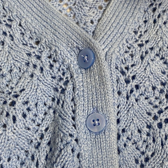 Abercrombie Light Blue Lace Cardigan NWT - Picture 3 of 4
